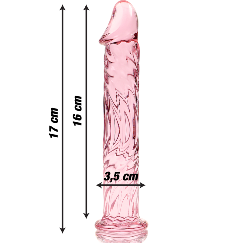 Nebula Series by Ibiza - Modell 12 Dildo Borosilikatglas Rosa 17 cm-x-3.5 cm
