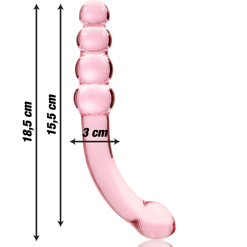 Nebula Series by Ibiza - Modell 14 Dildo Borosilikatglas Rosa 18.5 cm-x-3 cm