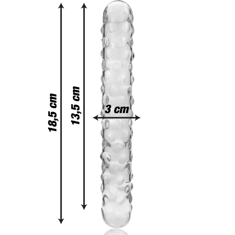 Nebula Series by Ibiza - Modell 15 Dildo Borosilikatglas Klar 18.5 cm-x-3 cm