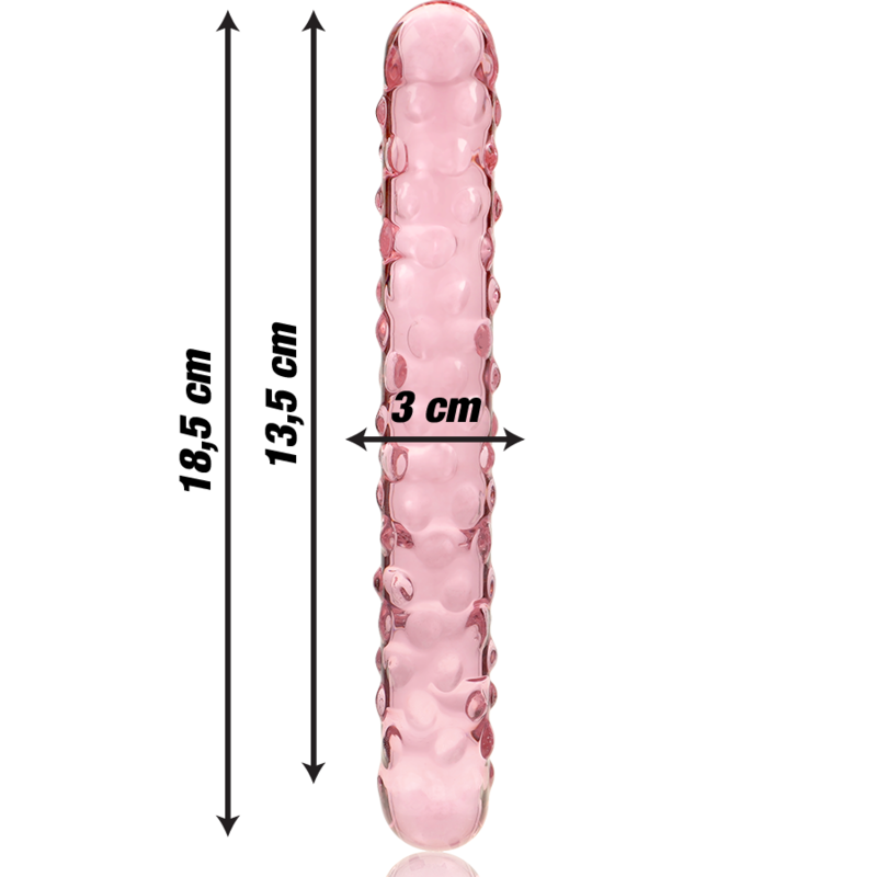 Nebula Series by Ibiza - Modell 15 Dildo Borosilikatglas Rosa 18.5 cm-x-3 cm