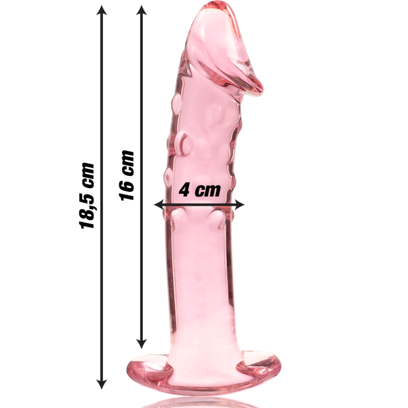 Nebula Series by Ibiza - Modell 19 Dildo Borosilikatglas Rosa 18.5 cm-x-4 cm