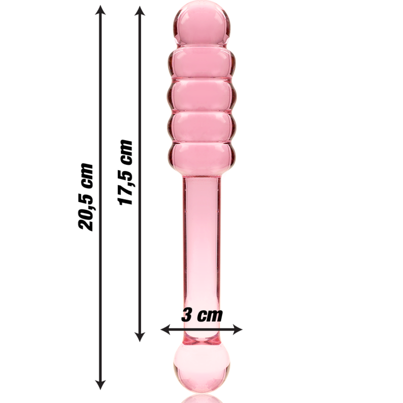 Nebula Series by Ibiza - Modell 20 Dildo Borosilikatglas Rosa 20.5 cm-x-3 cm