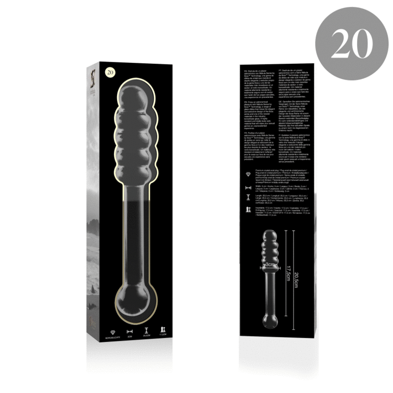 Nebula Series by Ibiza - Modell 20 Dildo Borosilikatglas Klar 20.5 cm-x-3 cm