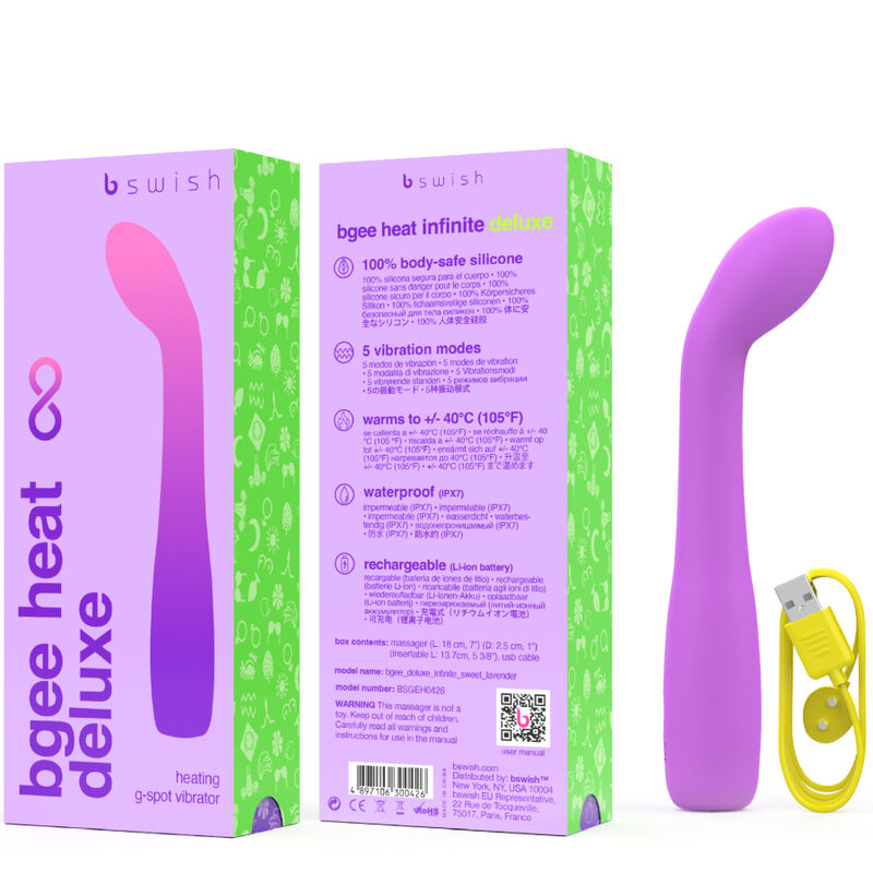 B Swish - Bgee Heat Infinite Deluxe Wiederaufladbarer Vibrator Lavendel Silikon