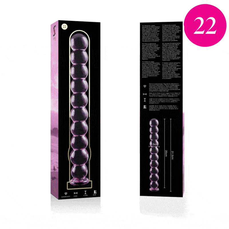 Glasdildo Modell 22 Rosa 21,5 cm – Ansicht 4