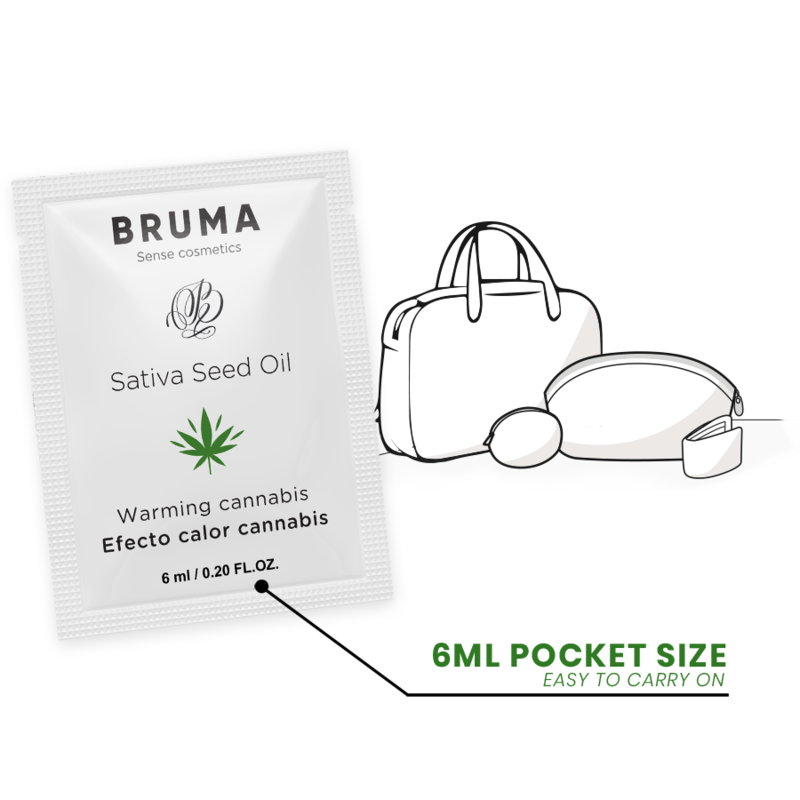 Bruma - Sativa-Samenöl-Gleitgel mit Wärmendem Cannabisgeschmack 6 ml