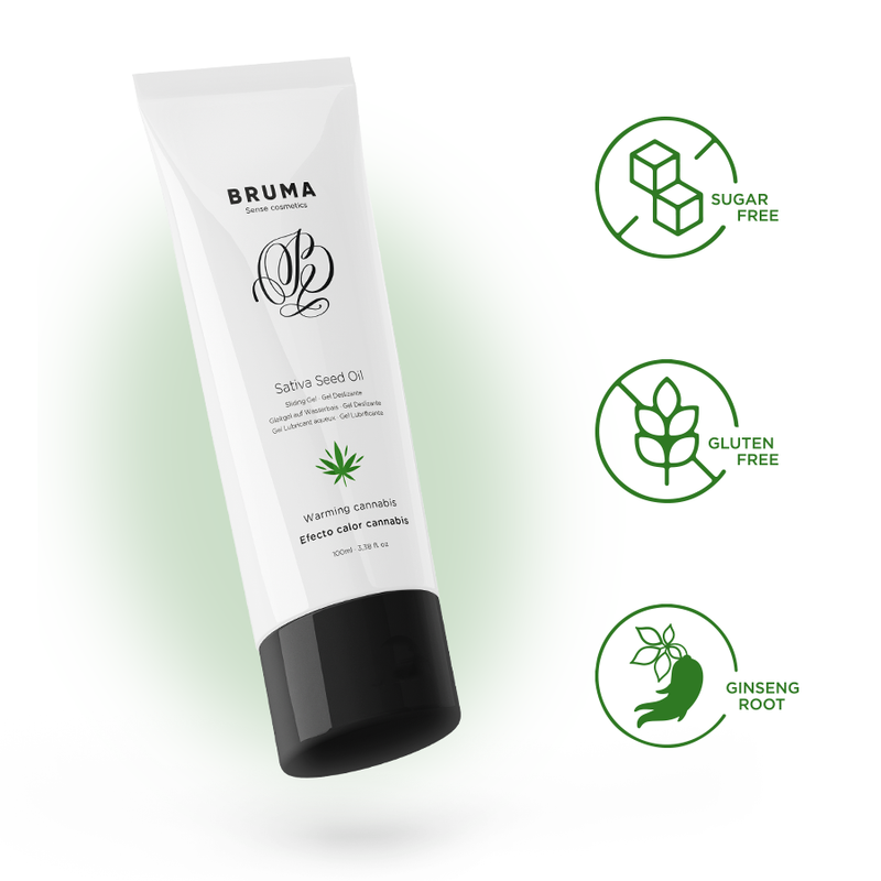 Bruma - Sativa-Samenöl-Gleitgel mit Wärmendem Cannabisgeschmack 100 ml