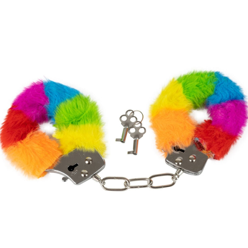 Spencer & Fleetwood - Handschellen aus Metall mit Regenbogengefüttert