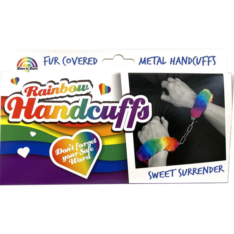 Spencer & Fleetwood - Handschellen aus Metall mit Regenbogengefüttert