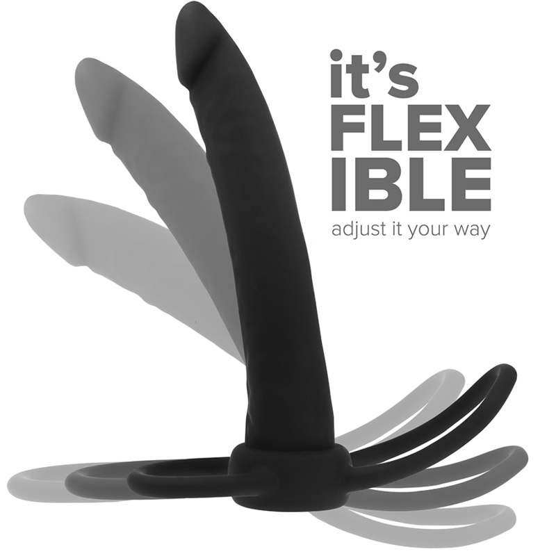 Mythology - Cobi Onyx Anal Dildo mit Schwanz- und Hodenring 13 cm Silikon