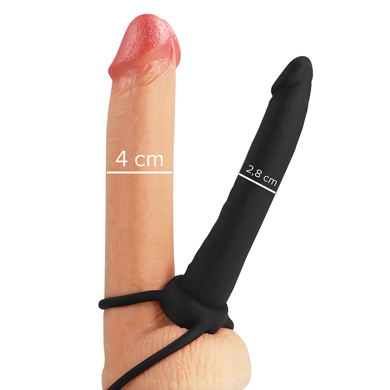 Mythology - Cobi Onyx Anal Dildo mit Schwanz- und Hodenring 13 cm Silikon