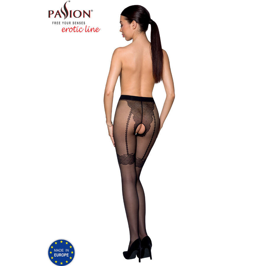 Passion - Tiopen 016 Schwarze Strumpfhose 1/2 20 den
