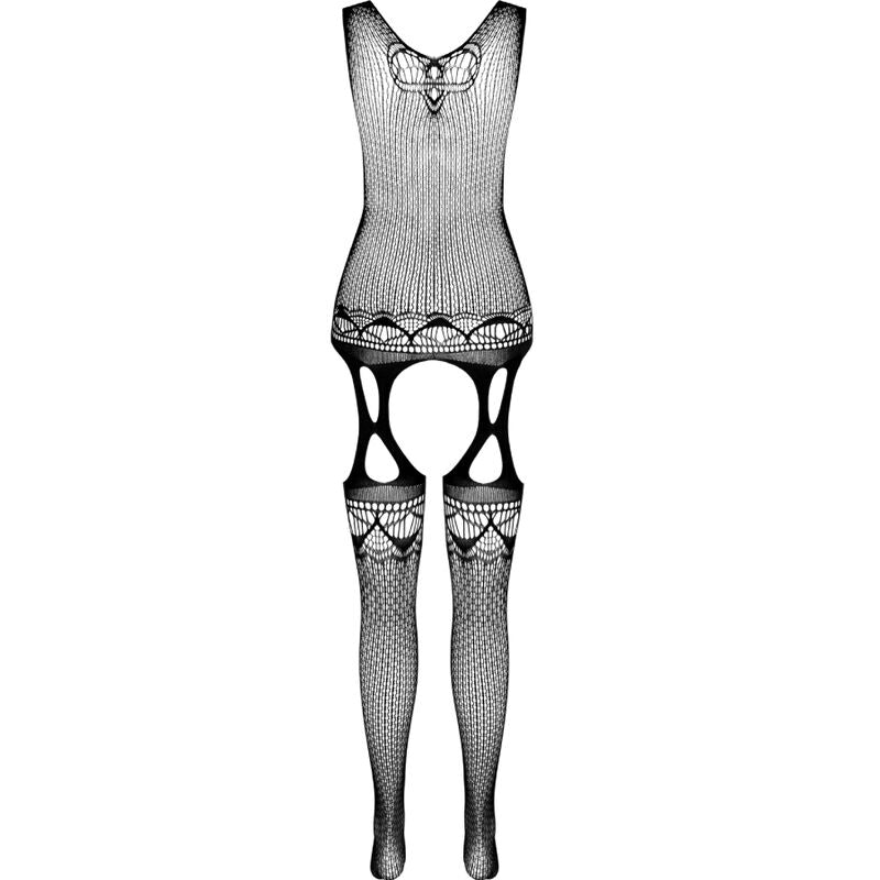 Passion - Bs099 Schwarzer Bodystocking, Eine Grösse