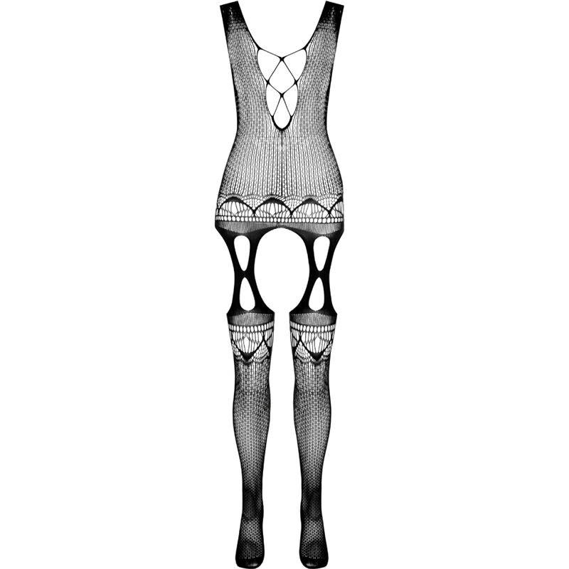 Passion - Bs099 Schwarzer Bodystocking, Eine Grösse