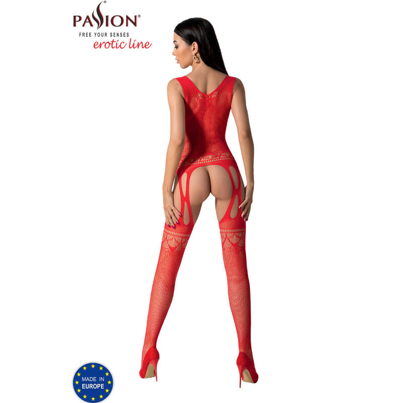 Passion - Bs099 Roter Bodystocking, Eine Grösse