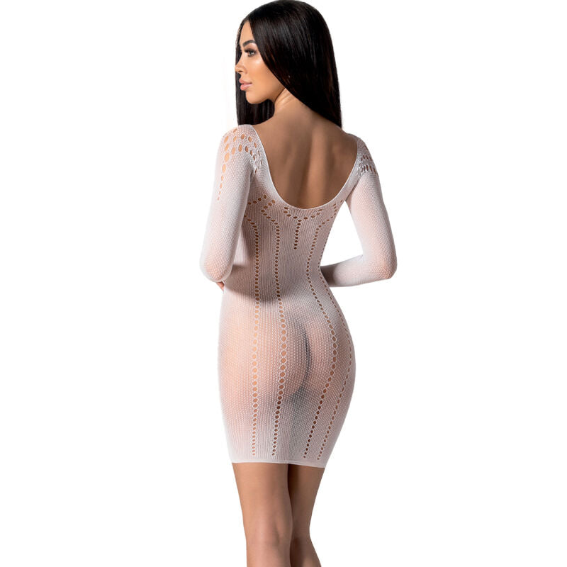 Passion - Bs101 Weisser Bodystocking, Eine Grösse