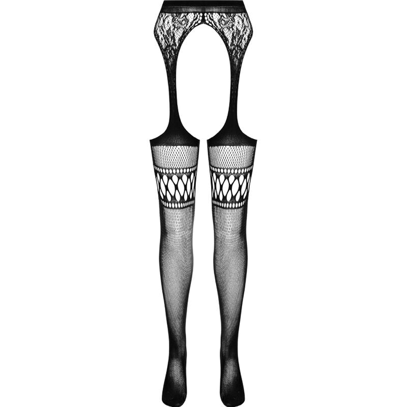 Passion - S026 Schwarze Strumpfstrumpfhose, Eine Grösse