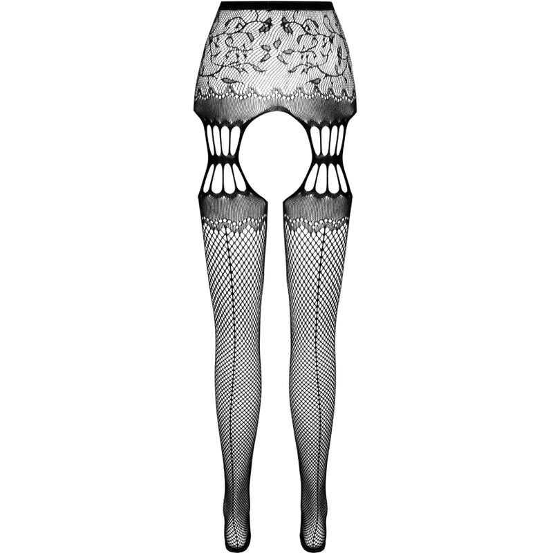 Passion - S027 Schwarze Strumpfstrumpfhose, Eine Grösse