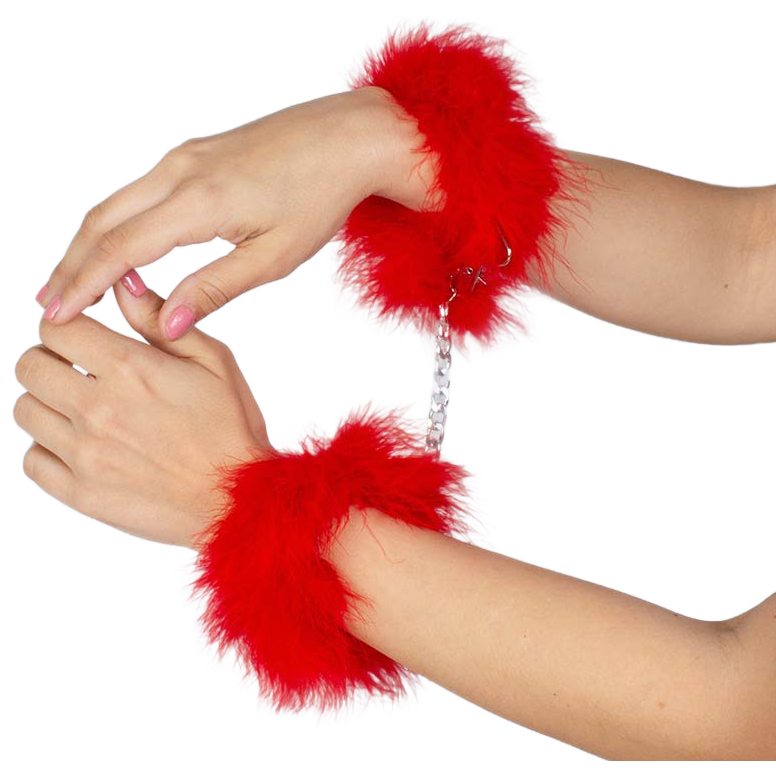 Secretplay - Rote Marabou-Handschellen