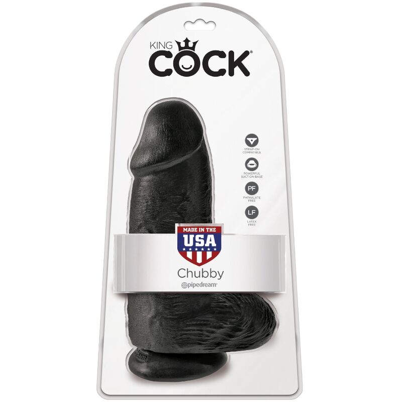 King Cock - Polliger Realistischer Penis 23 cm Schwarz
