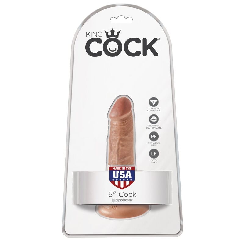King Cock - Realistischer Penis 12 cm Karamell