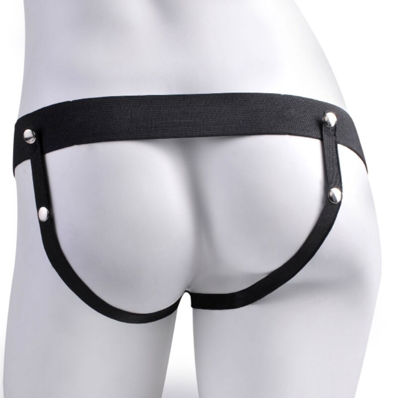 Fetish Fantasy Series - Verstellbares Gurt Realistischer Penis mit Wiederaufladbaren Bllen und Vibrator 17,8 cm