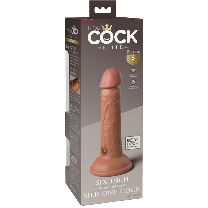 King Cock - Elite Realistischer Silikondildo 15.2 cm Karamell
