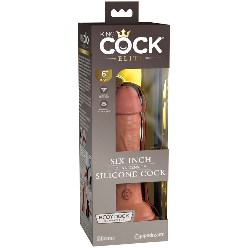 King Cock - Elite Realistischer Silikondildo 15.2 cm Karamell