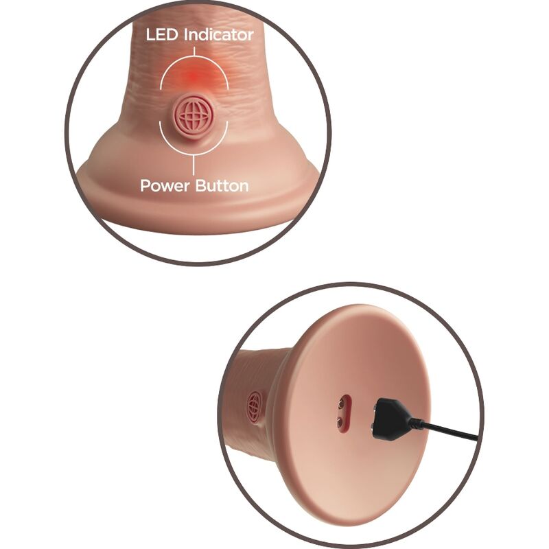 King Cock - Elite Realistischer Dildo mit Vibration und Silikon 20.3 cm