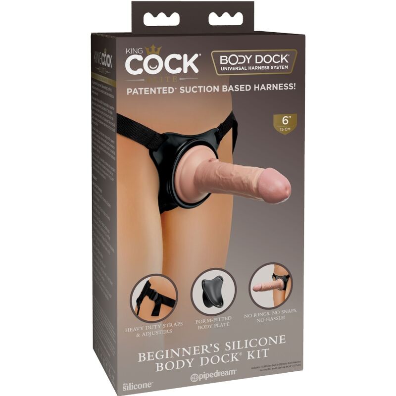 King Cock - Elite Verstellbares Gurt mit Dildo 15.2 cm für Anfnger
