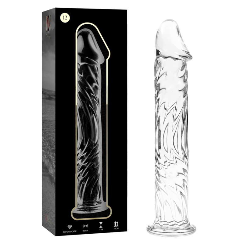 Nebula Series by Ibiza - Modell 12 Dildo Borosilikatglas Klar 17 cm-x-3.5 cm