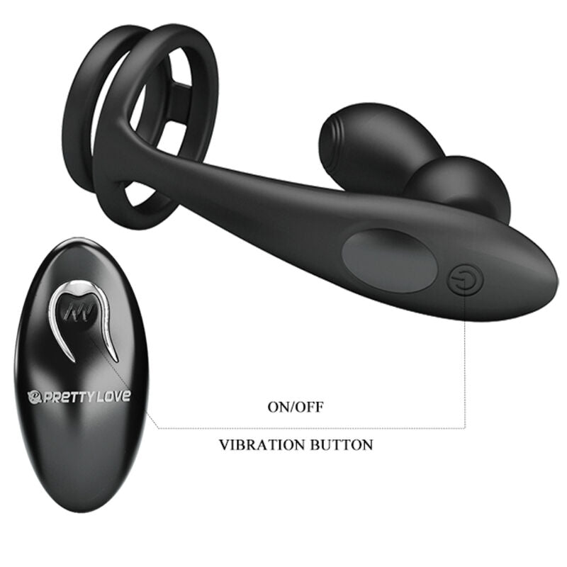 Pretty Love - Marshall Penisring mit Vibratorischem Analplug mit Fernbedienung