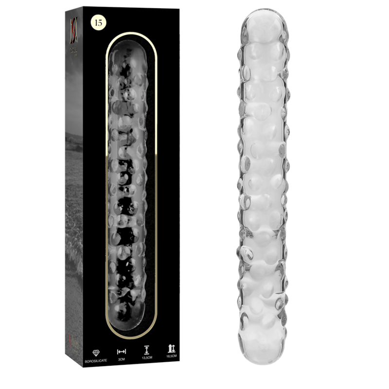 Nebula Series by Ibiza - Modell 15 Dildo Borosilikatglas Klar 18.5 cm-x-3 cm