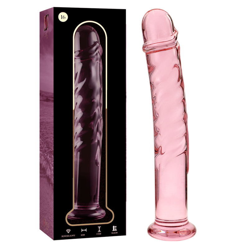 Nebula Series by Ibiza - Modell 16 Dildo Borosilikatglas Rosa 18.5 cm-x-3 cm