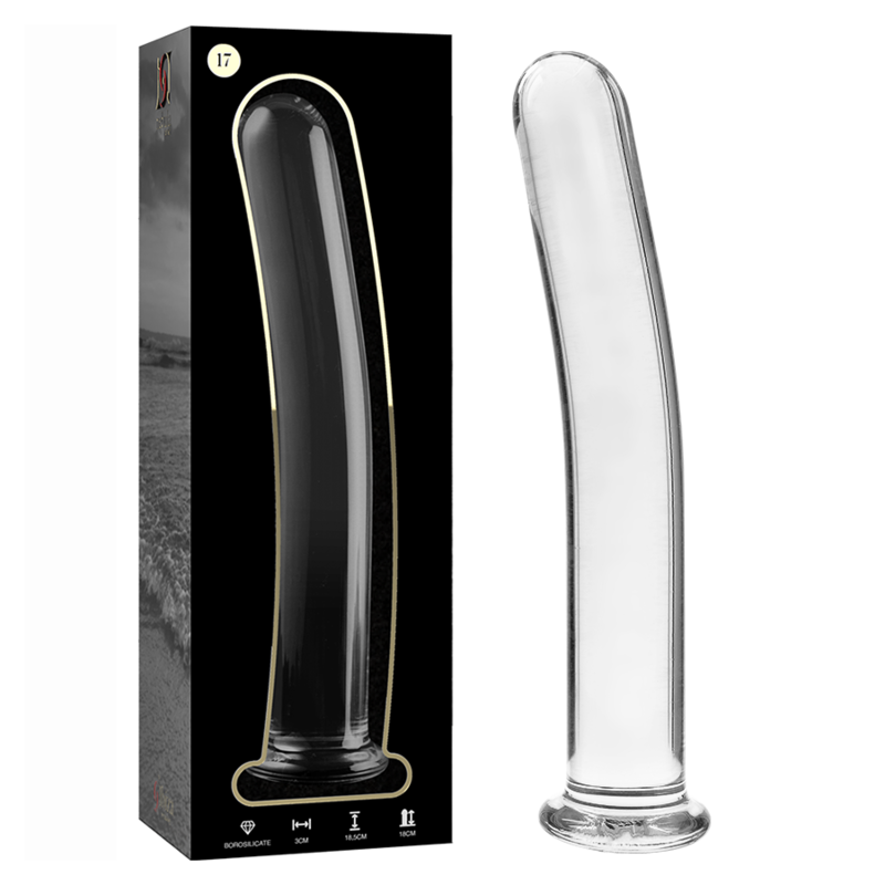 Nebula Series by Ibiza - Modell 17 Dildo Borosilikatglas Klar 18.5 cm-x-3 cm
