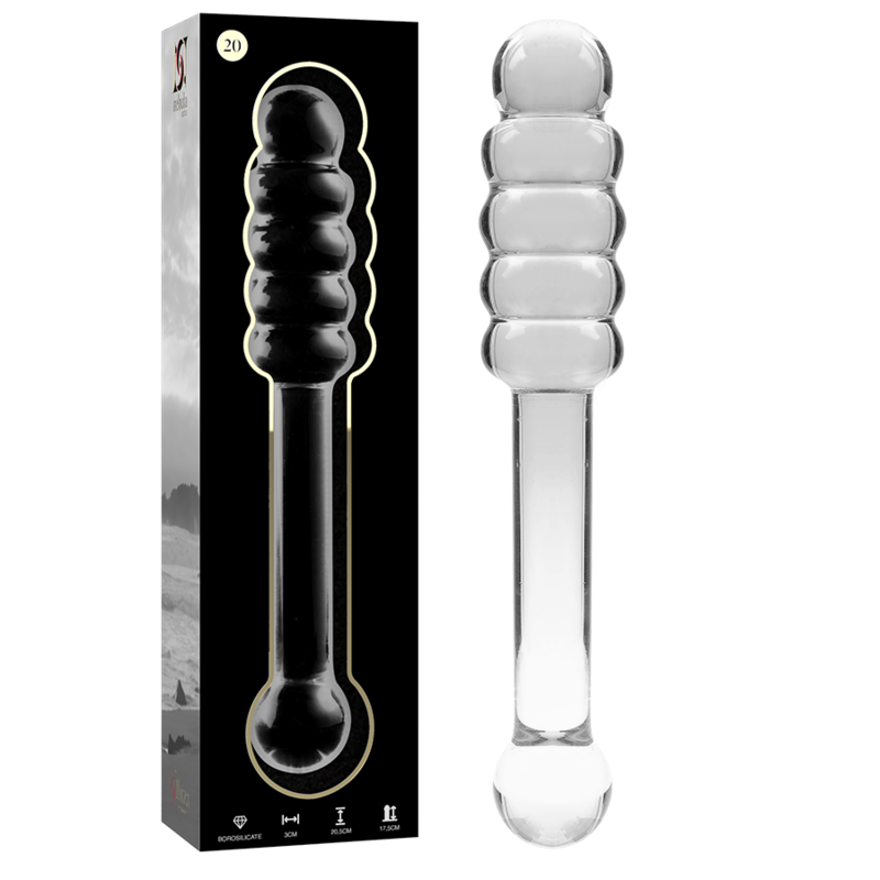 Nebula Series by Ibiza - Modell 20 Dildo Borosilikatglas Klar 20.5 cm-x-3 cm