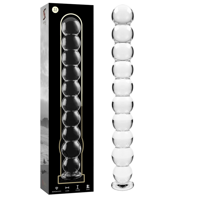 Nebula Series by Ibiza - Modell 22 Dildo Borosilikatglas Klar 21.5 cm-x-2.5 cm