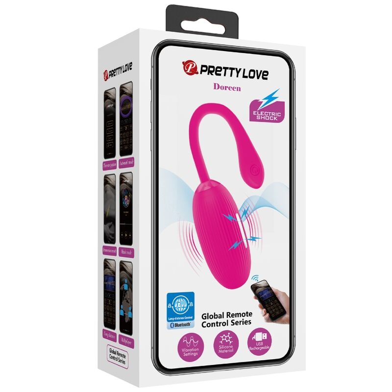 Pretty Love - Doreen Wiederaufladbares Vibrierendes Ei Magenta mit Fernbedienung