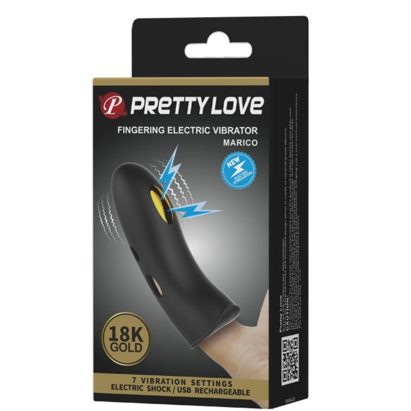 Pretty Love - Marico Schwarze Elektrostimulator-Fingerhülle