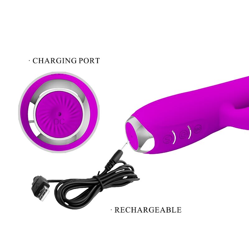 Pretty Love - Regina Wiederaufladbarer Vibrator-Sauggel Lila