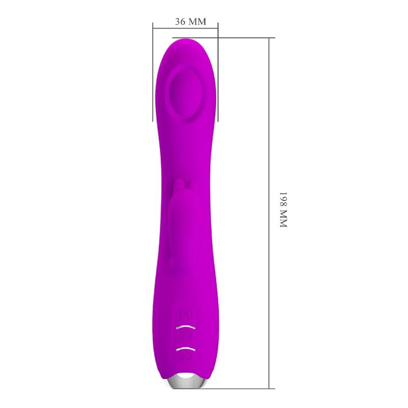 Pretty Love - Regina Wiederaufladbarer Vibrator-Sauggel Lila