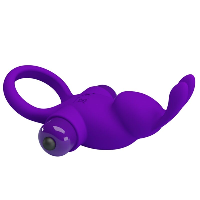 Pretty Love - Vibratorring I Kaninchen für Lila Penis