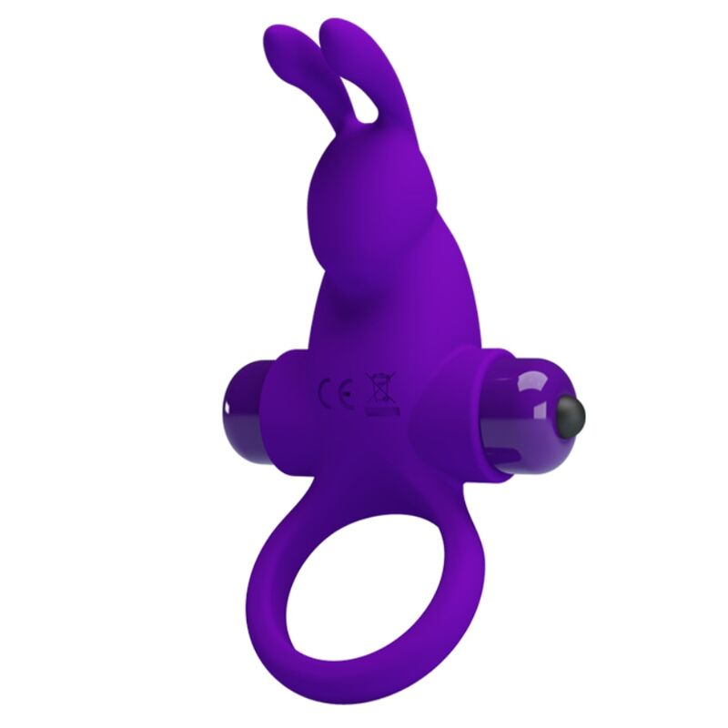 Pretty Love - Vibratorring I Kaninchen für Lila Penis