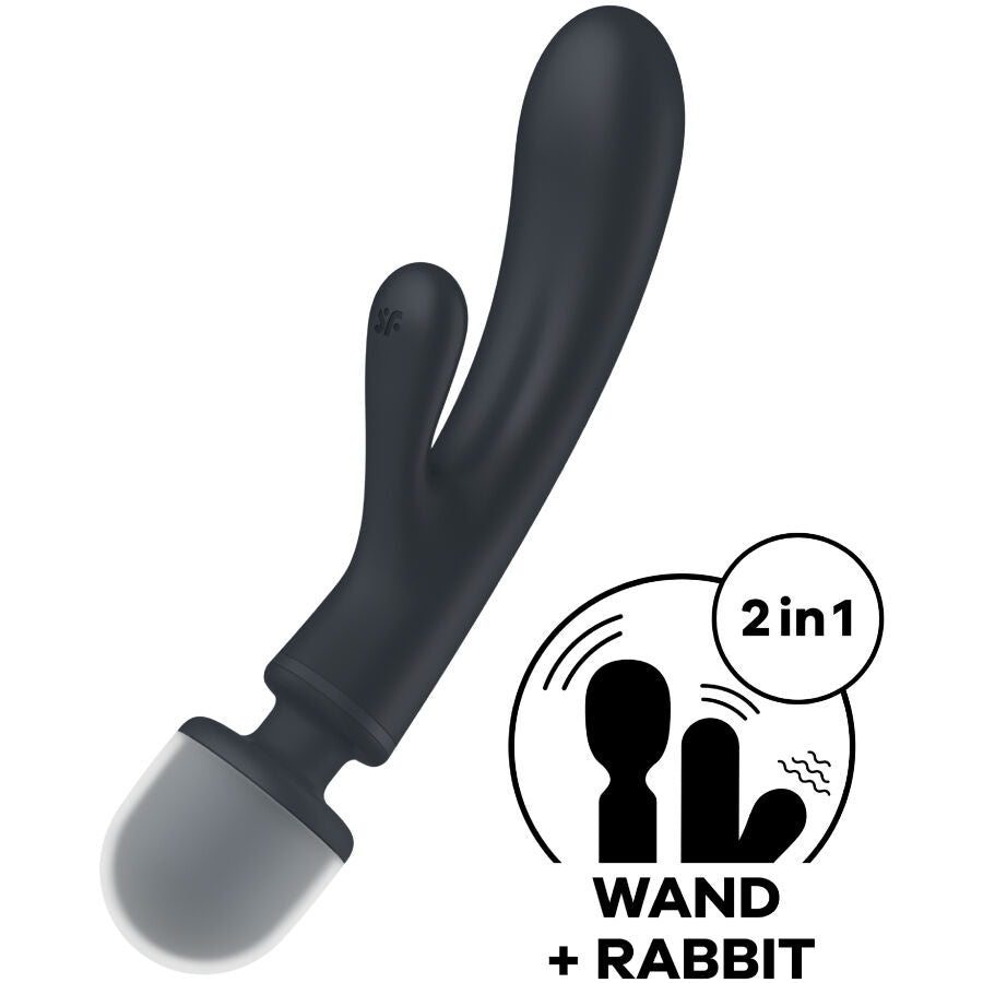 Satisfyer - Triple Lover Rabbit Vibrator Massager Grau