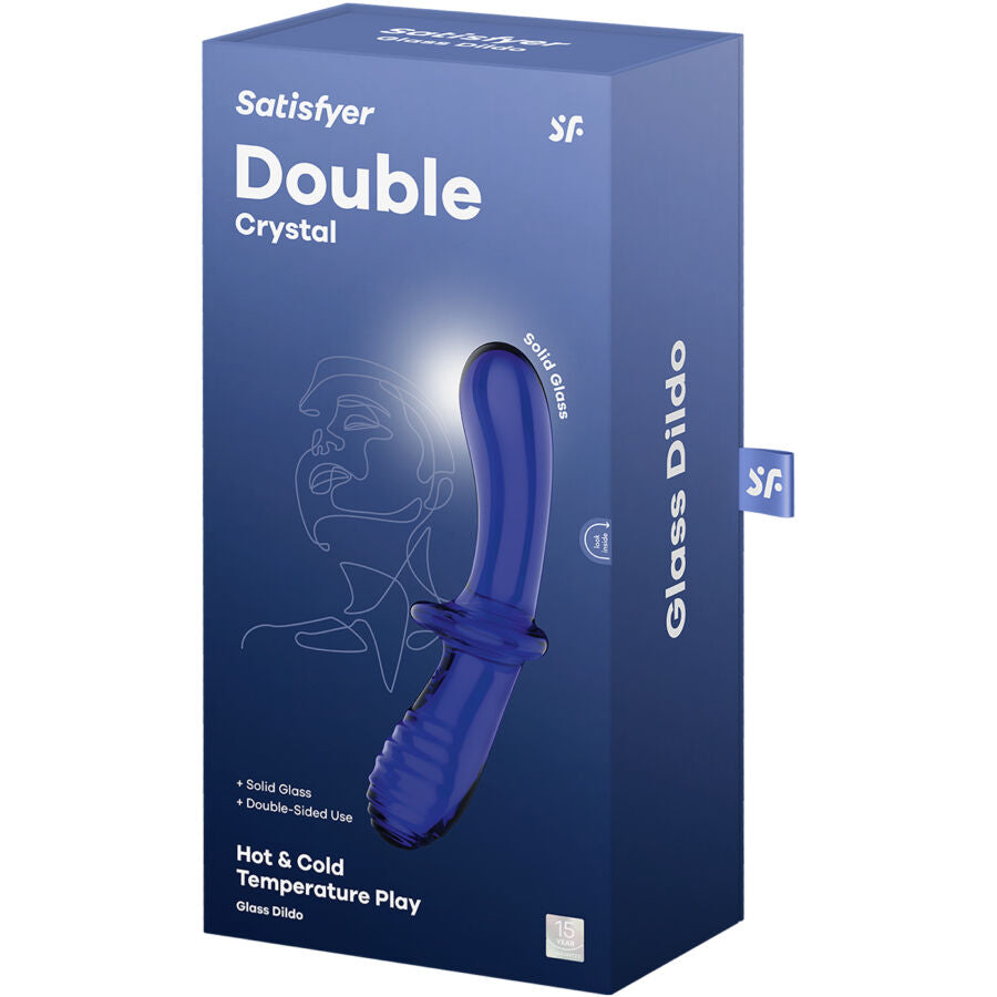 Satisfyer - Doppel Kristall Dildo Blau