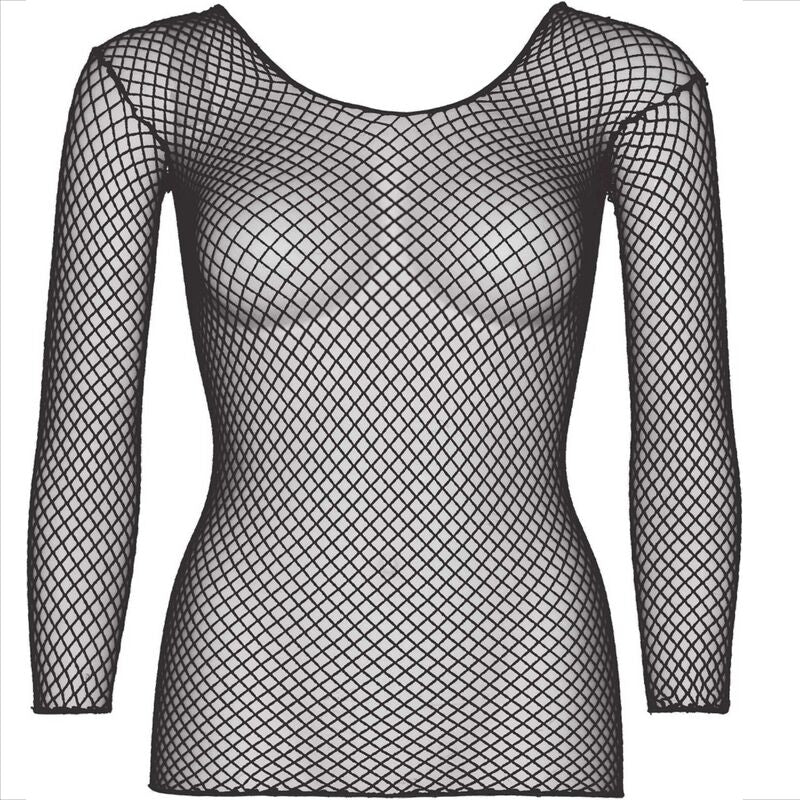 Leg Avenue - Netz Langarm T-Shirt Schwarz