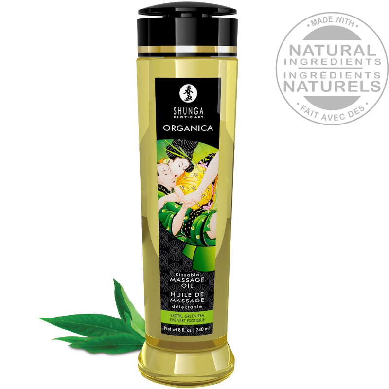 Shunga - Bio Massageöl Grüner Tee 240 ml