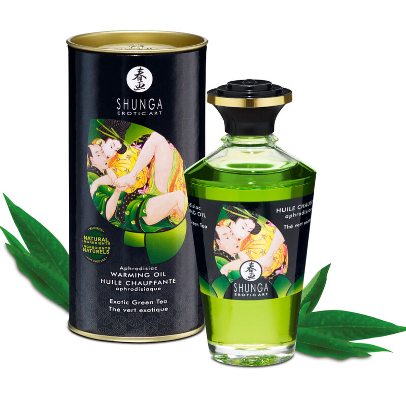 Shunga - Bio-Grüner Tee-Wärmeeffekt-Massageöl 100 ml