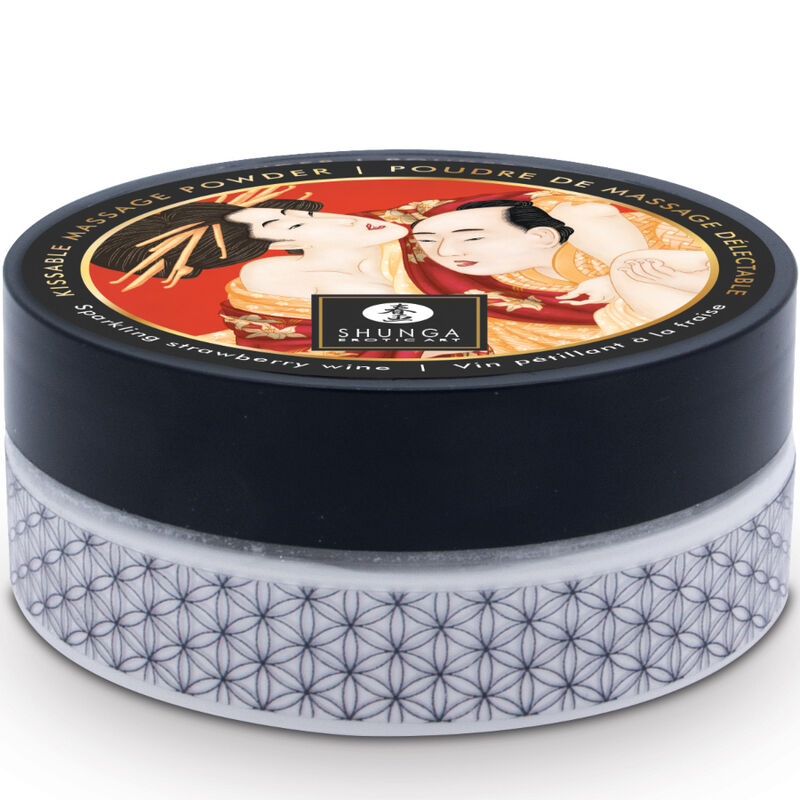 Shunga - Erdbeer-Essbare Massagepulver-Set