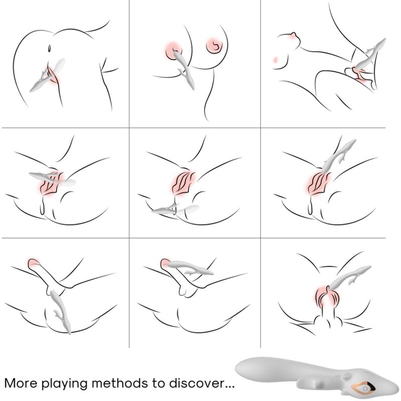 Armony - Elch Vibrator Kaninchen Gebogen Rot